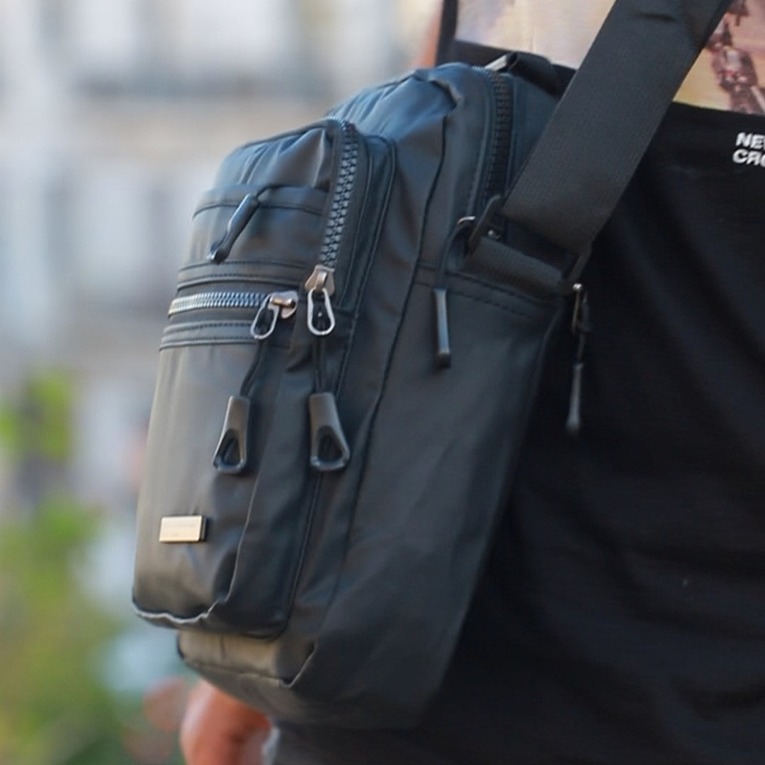 Sacoche Multifonction imperméable a grande capacité avec 6 poche zip